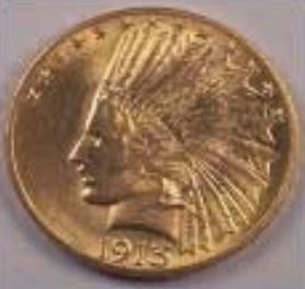 Rare U.S. $10 Indian Head gold coin 1913-S